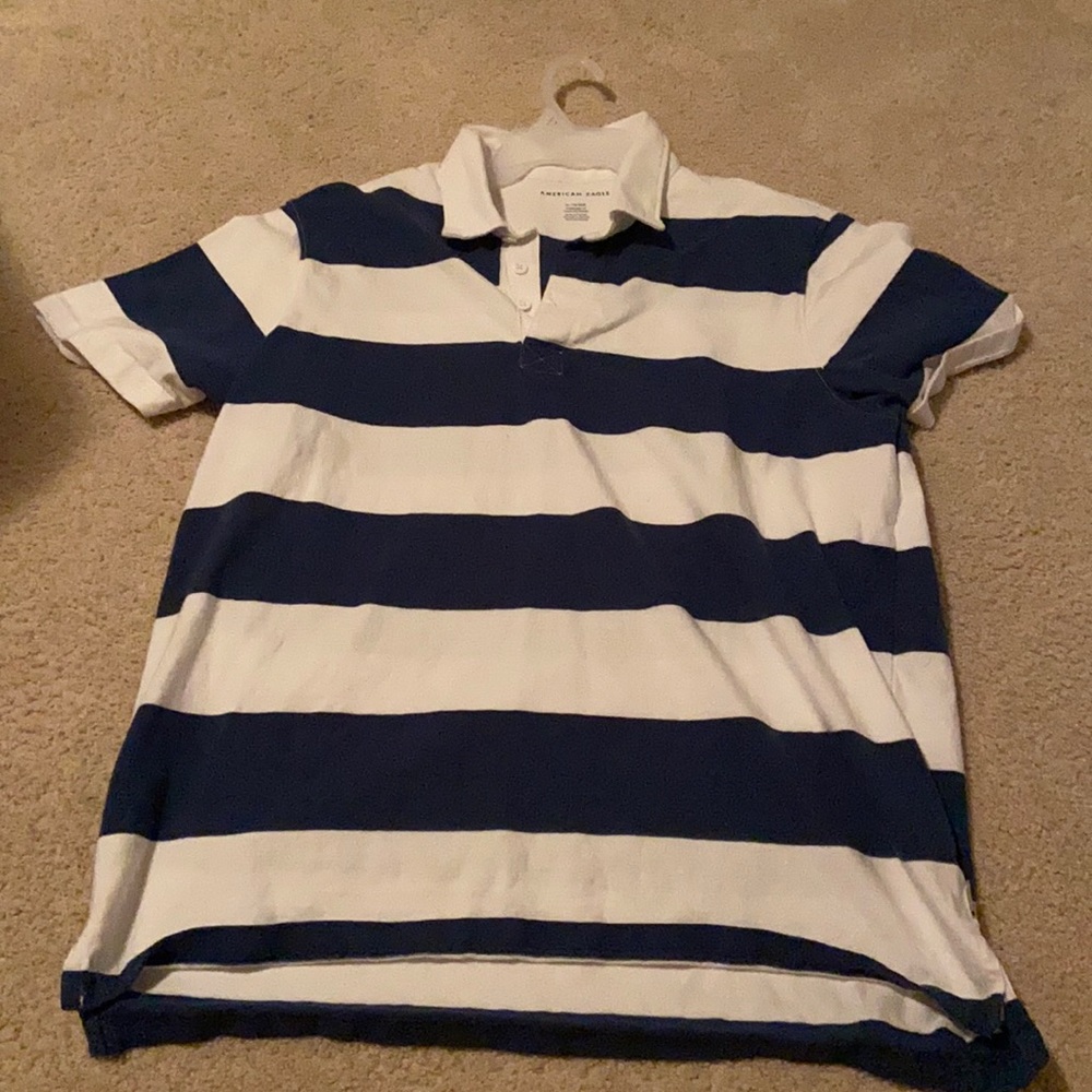 American Eagle striped Polo